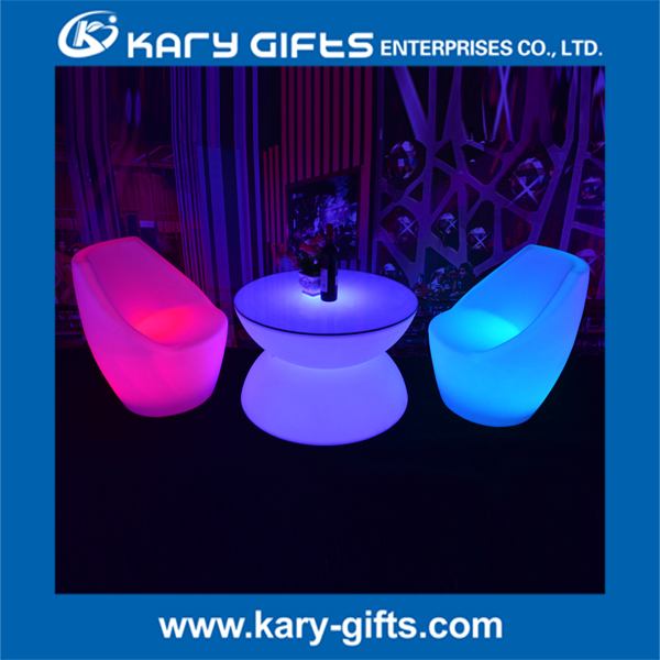 Cheap Garden Furniture Illuminated Plastic Garden Table Chairs Sale KFT-8050